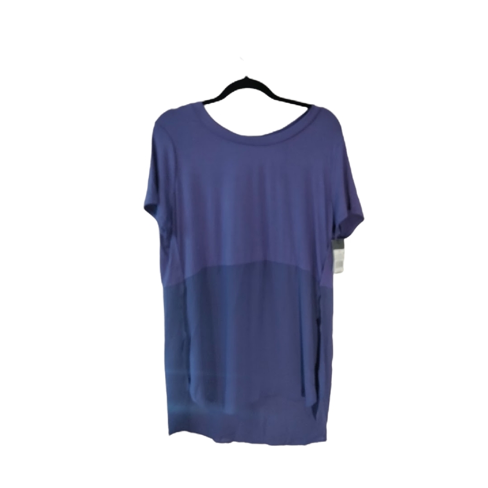 NEW  Mossimo  Women's XL  Royal Blue, Tunic, Short Sleeve, Mixed Fabric, Jersey